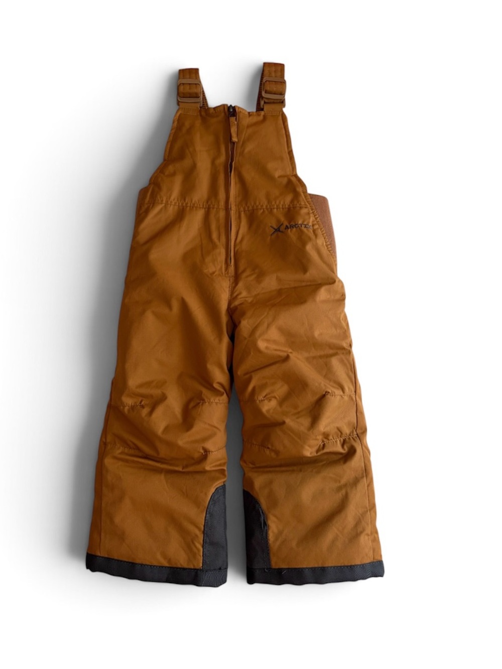 Arctix Kids Overall Snow Bibs 2T Insulated Ski Snowboarding Winter Brown Gray